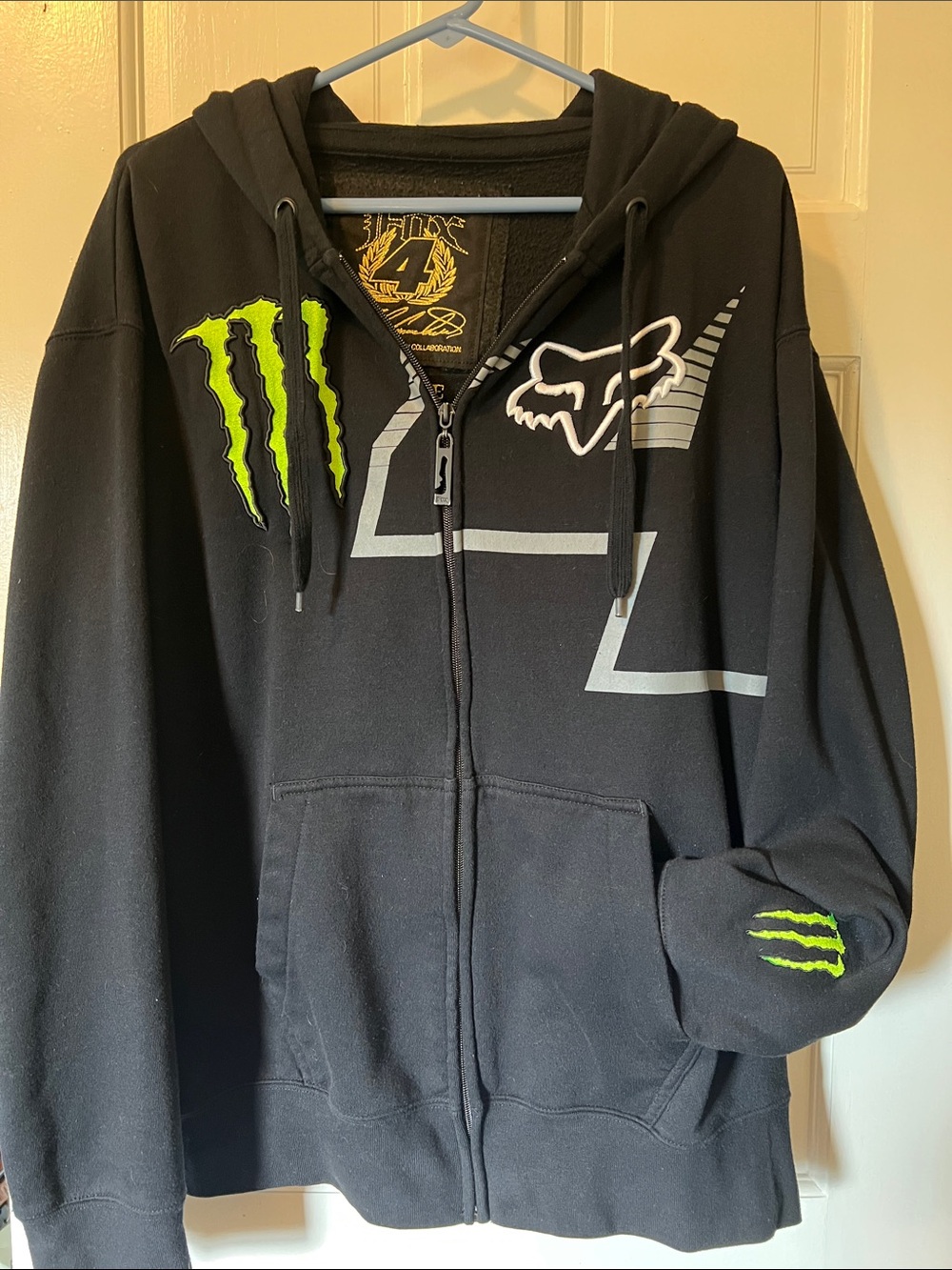 Fox Racing x Monster Energy Black Zip Hoodie